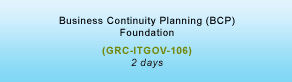 Business Continuity Planning Foundation Training